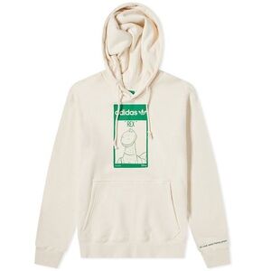 Adidas Disney Toy Story REX Dinosaur Hoodie Cream Terry Fleece Sport Pixar Small